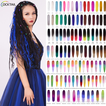 Different length 26 28 30 32 40 48 58 inch ombre long kanekalon fiber braiding hair pre stretched